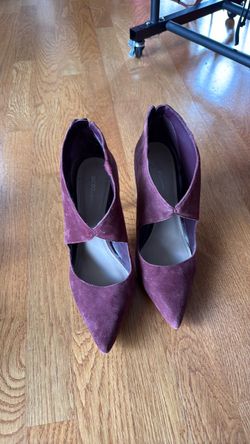 BCBGeneration Burgundy Suede Pointed-Toe Heels