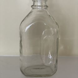 Vintage glass milk bottle. 