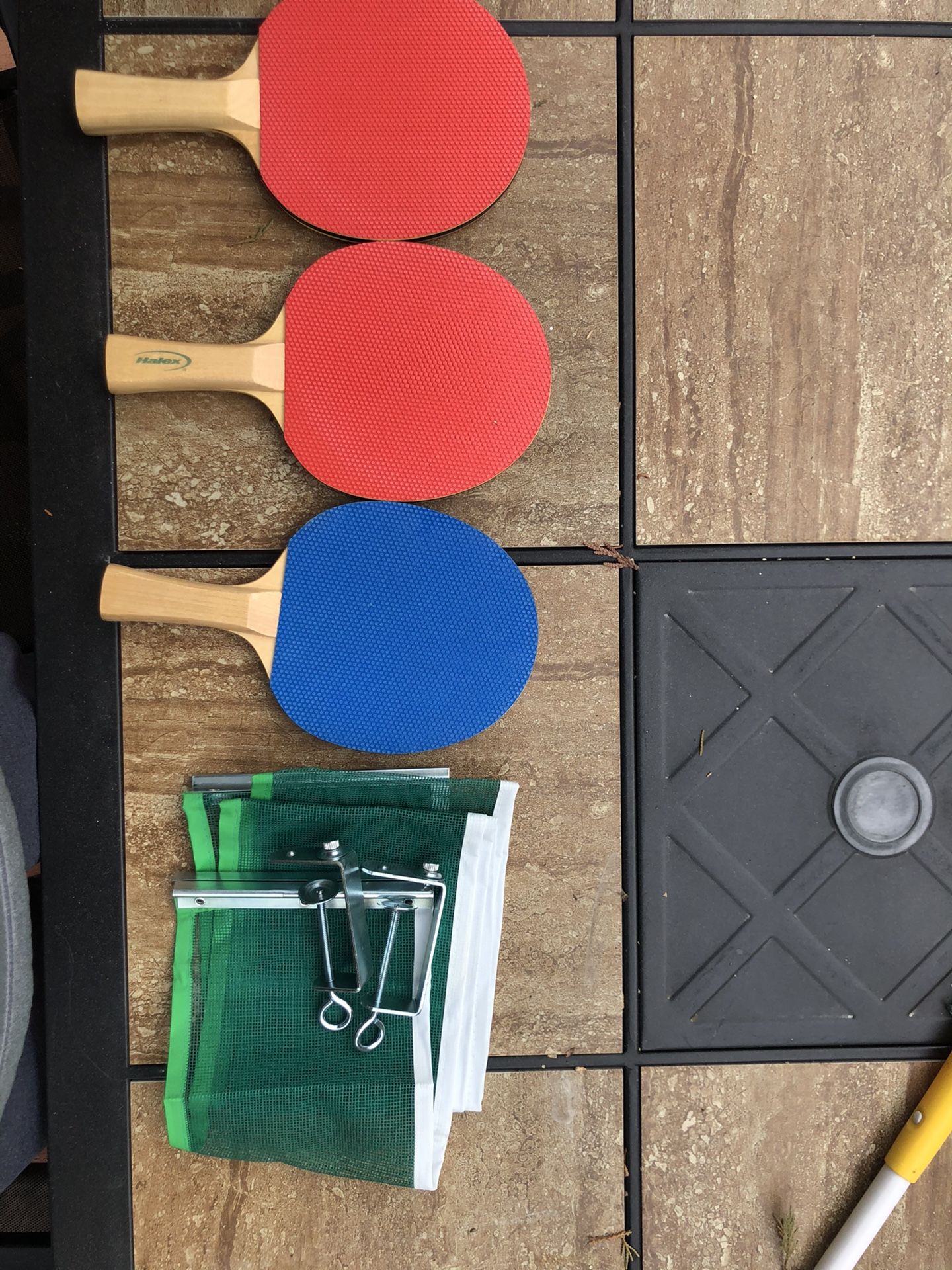 Halex ping pong paddles(And net)
