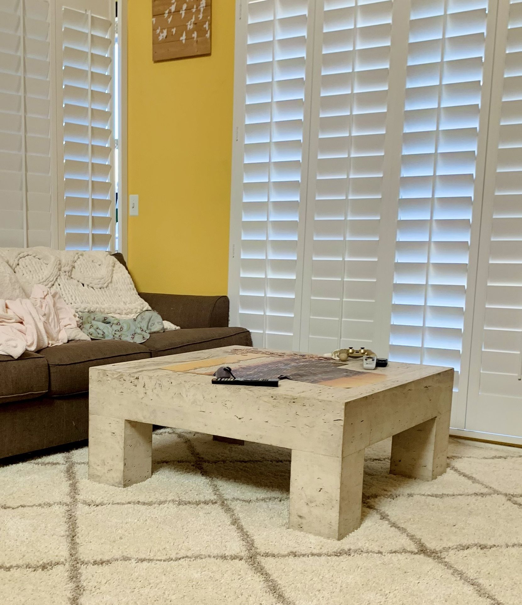 White Marble Stone Coffee Table