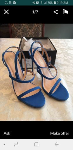 Blue heels size 8
