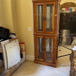 Entertainment Center Armoire With Lighting And Shelves Brand New