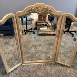 Vintage Tri-fold Mirror