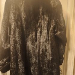 A Statement of Luxury: Canadian Mink Coat Large Fur Coat