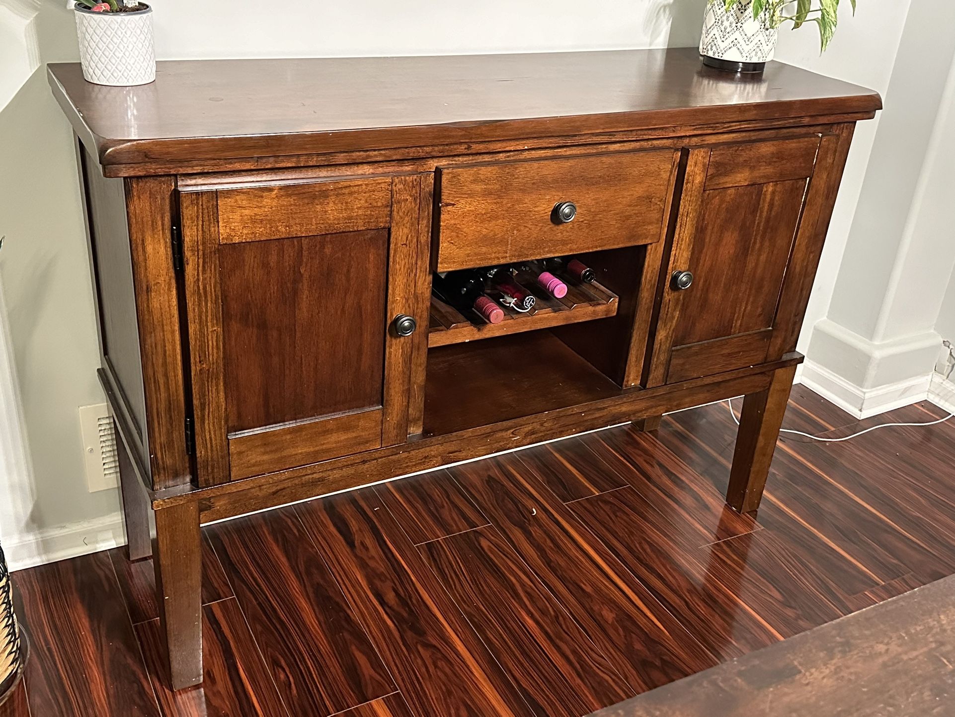 USED Dining Room Server w/ Drawer & Wine Rack