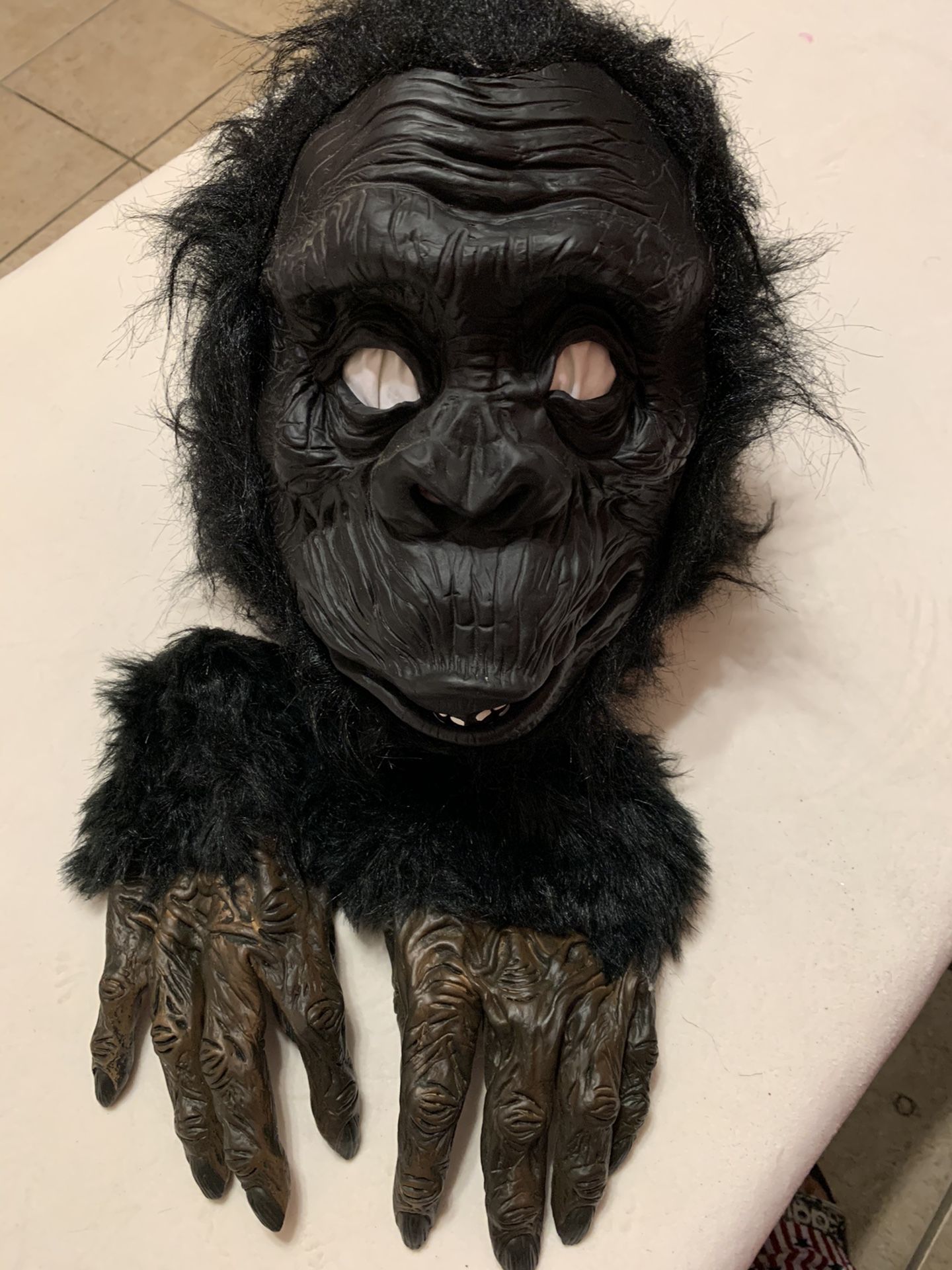 Monkey mask and gloves