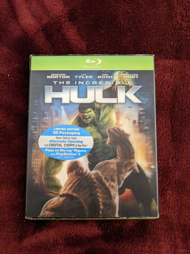 The Incredible Hulk Blu-ray With Slipcover