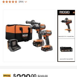 Ridgid 18V GenX Hammer Drill Kit Combo 