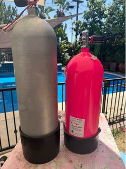 Scuba tanks.