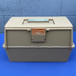 Vtg Old Pal WoodStream 1585 Professional Tackle Fishing Box 3 Trays Excellent