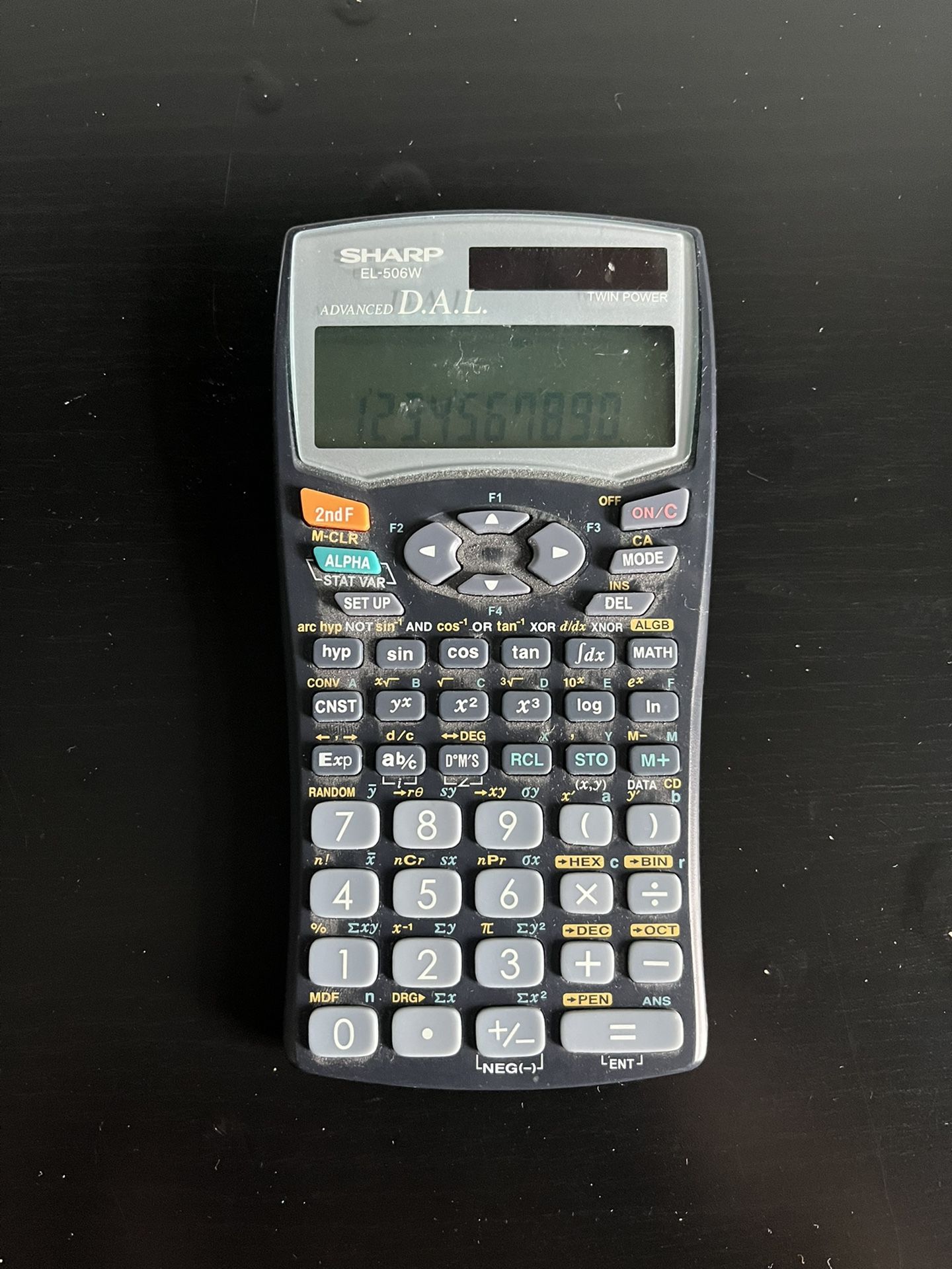 Sharp EL 506w D.A.L. Scientific Calculator Twin Powered