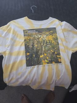 Yellow and white  national geographic shirt