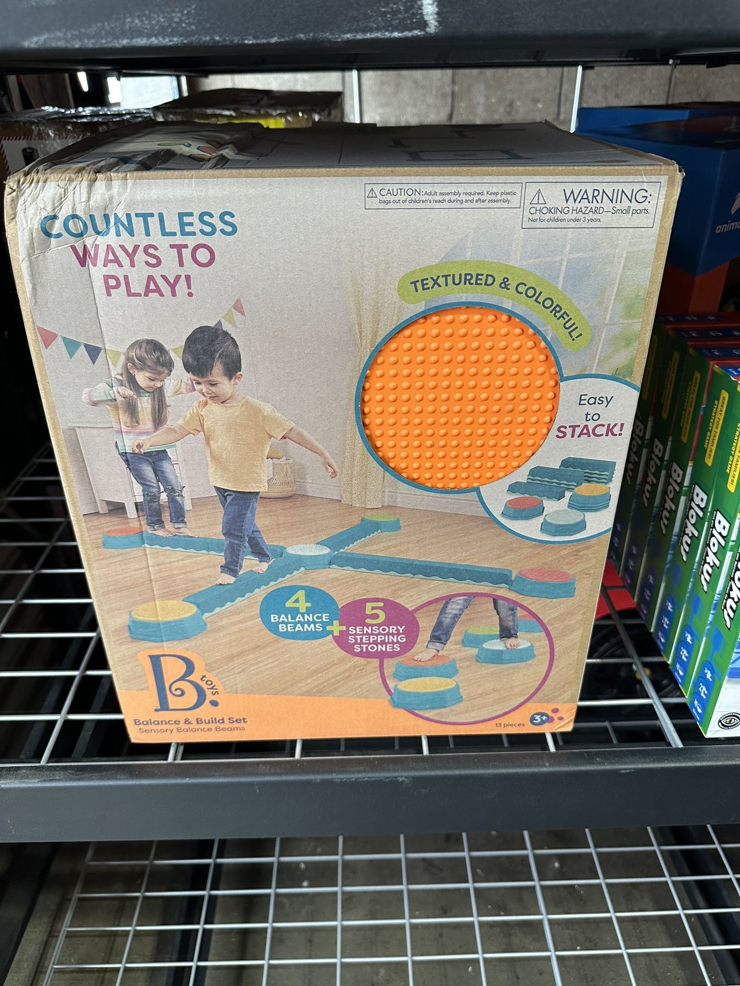 B. toys Sensory Balance Beams for Active Play Balance and Build Set