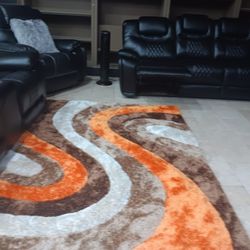 *Weekly Feature*---Santiago Charming Black Leather Reclining 3 Piece Sets---Delivery And Easy Financing Available😉