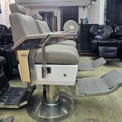 3 BELMONT BARBER CHAIRS 