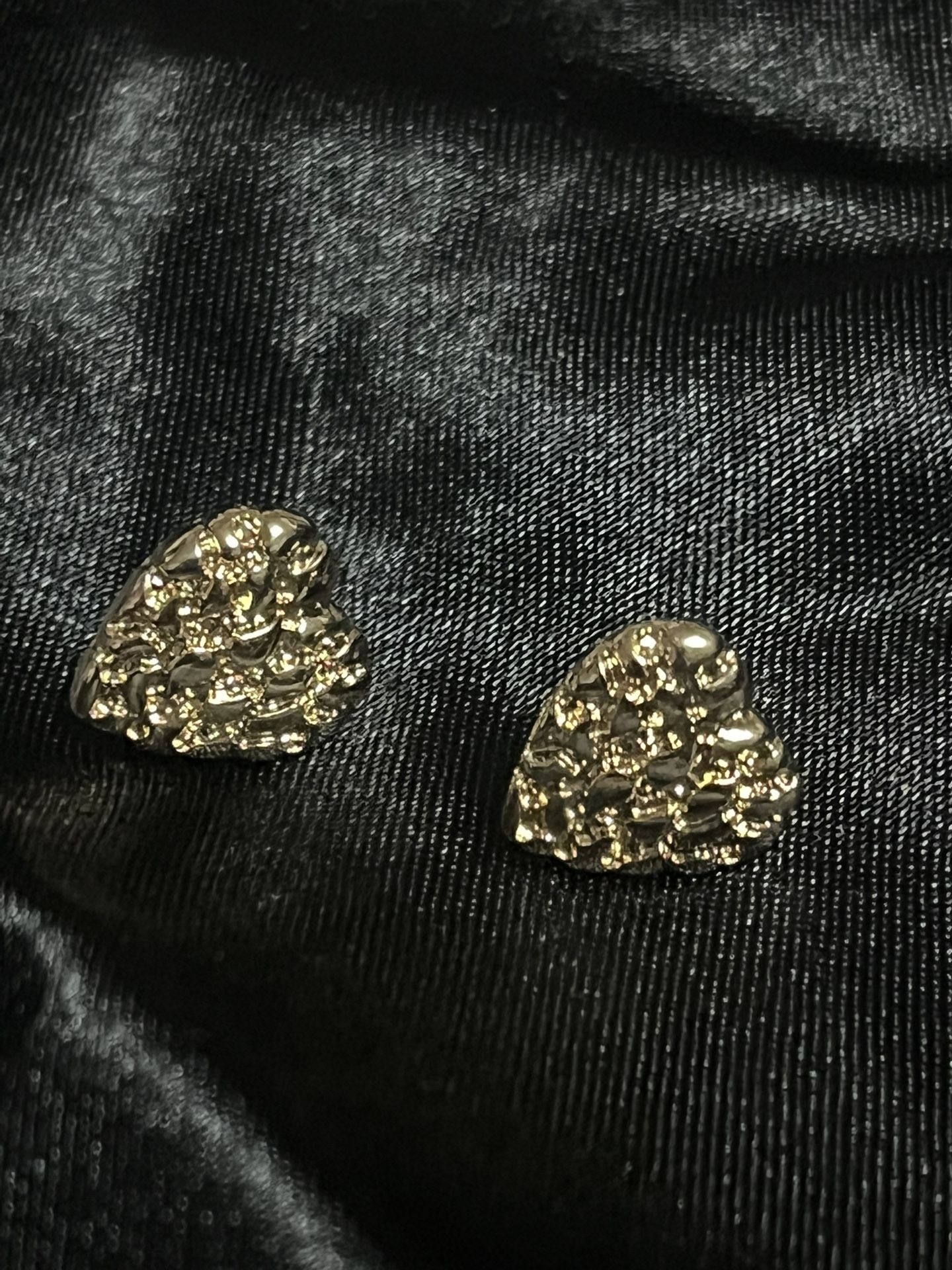 Gold Nugget Style Earrings