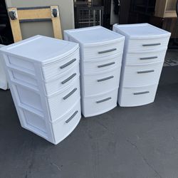 Sterilite Drawer Weave Tower White- Plastic Storage Organizer, Like New $15 each