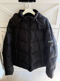 AWET New York Lula Puffer Jacket Black Size Large L