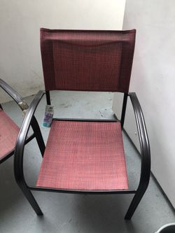 Red Patio Chairs!!! x2!