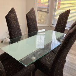 Dining Set Table 6 Chairs 