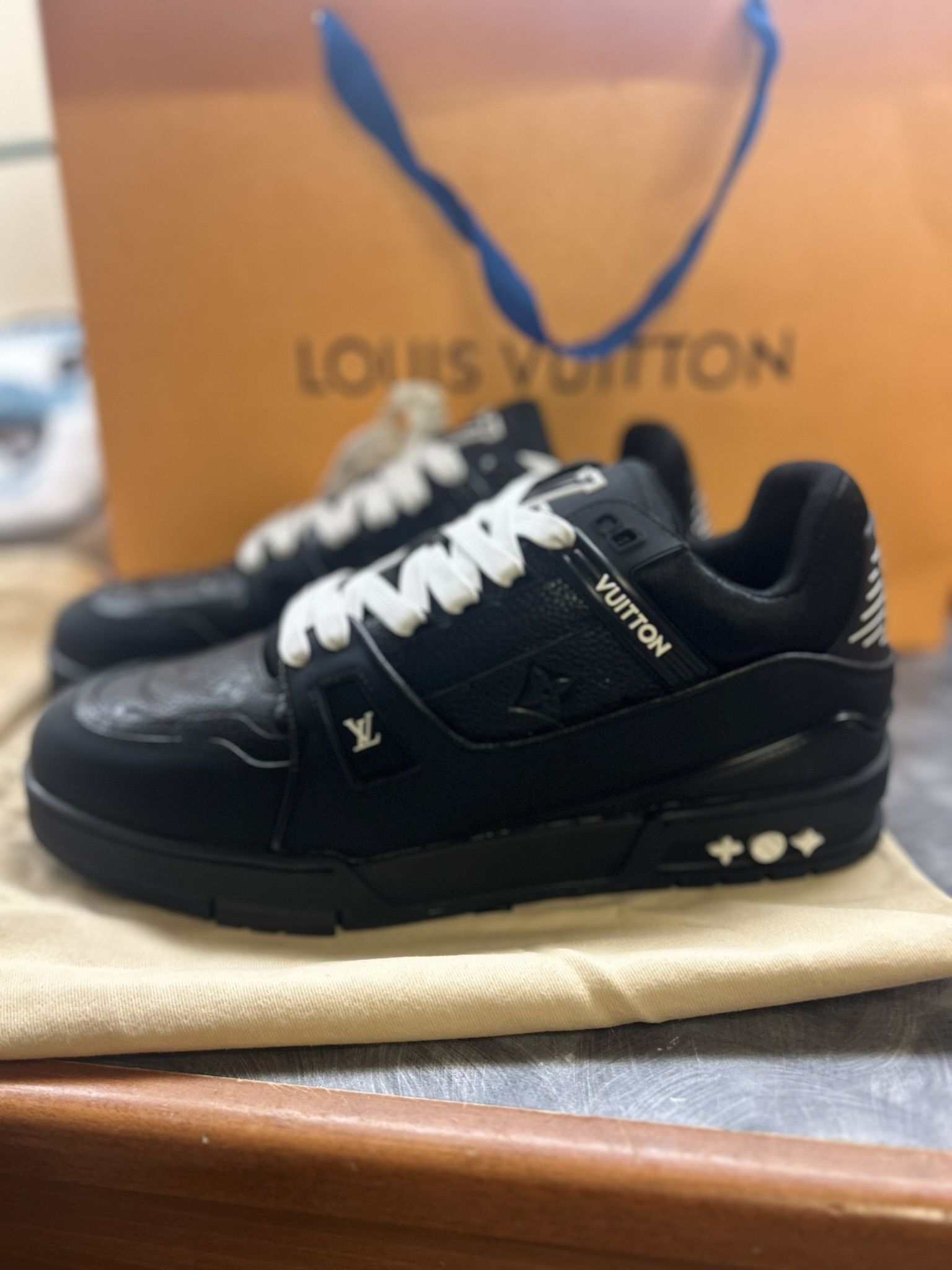 Louis Vuitton LV Trainer Sneaker Black Size 12