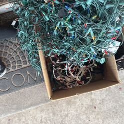 Box of Christmas lights