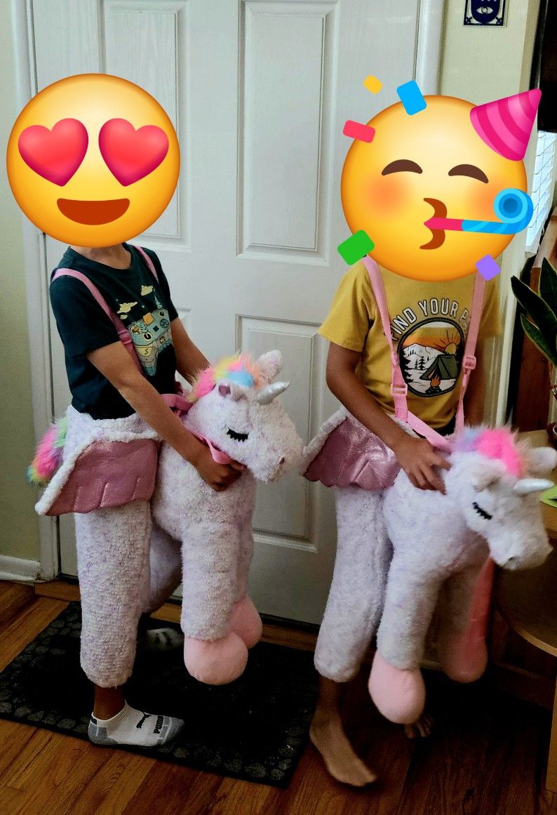 Two Super Cute Rider Unicorn Costume For Kids