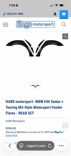 E46 sedan rear fender flares