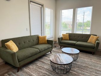 Complete Living Room Furniture Set - Mid-Century Modern Style