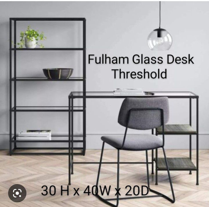 Brand New Threshold Fulham Glass  Writing Desk