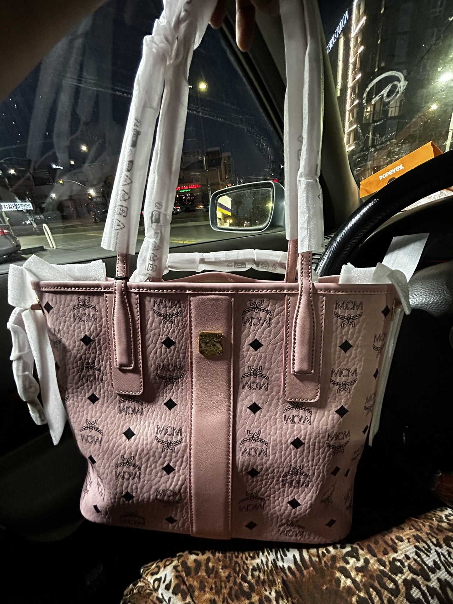 PINK MINI MCM TOTE
