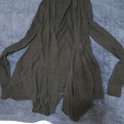 skinny black cardigan