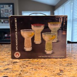 4PC Margarita Glass Set