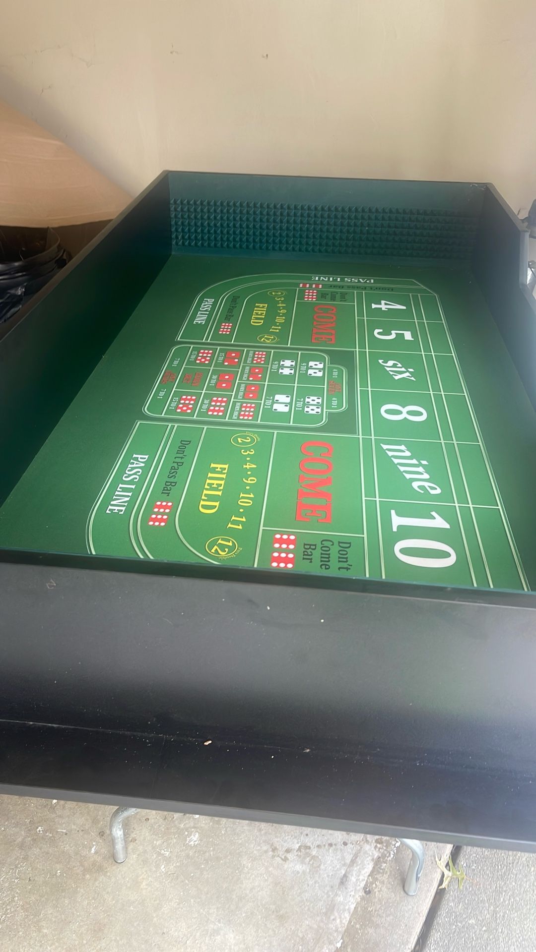 Professional Casino Craps Table