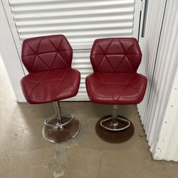 Set of 2 Swivel Bar Stools – Used / Rustic Condition