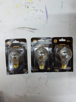 3 vintage style GE lightbulbs A15 and A19