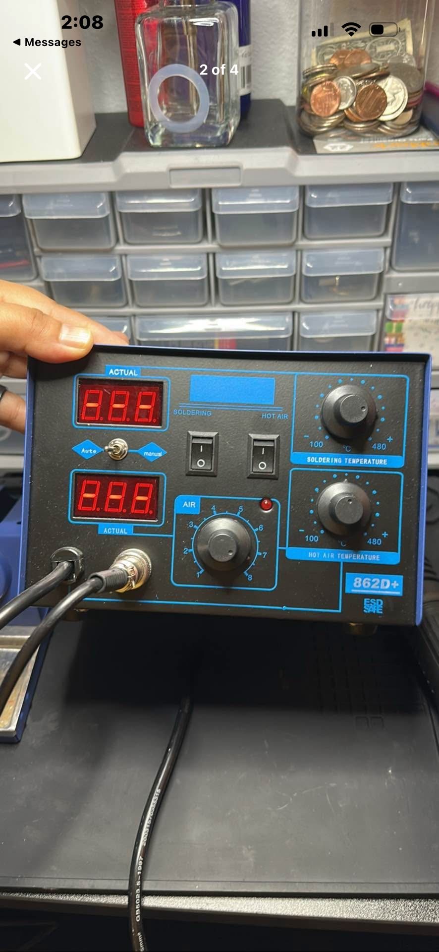 solder station with heat gun