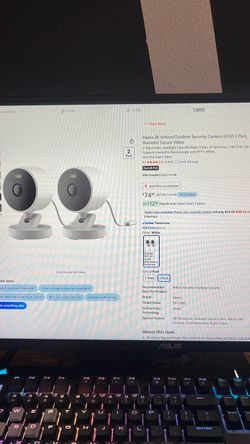 Indoor/Outdoor Security Camera -2 Pack - Aqara 2K G100 Camera