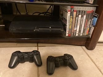PlayStation 3 with games