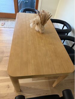 Modern dining table - Blond color. 72 inch long