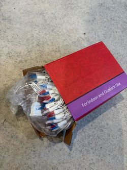 Red White Blue String Lights Indoor Outdoor