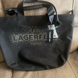 KARL LAGERFELD PARiS Black Tote Bag.