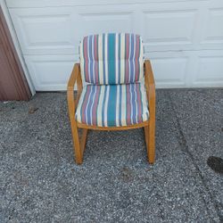 Multi-color Cushion Wooden Chair
