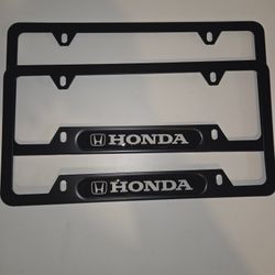 Set Of 2 License Plate Frames Honda NEW 