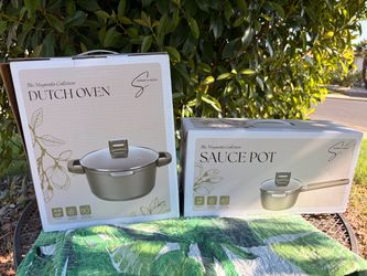 Simmer & Sizzle Magnolia Collection Dutch Oven & Sauce Pot Set