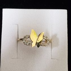 10kt Gold Butterfly Ring