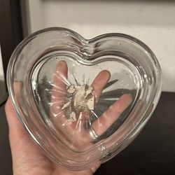 Free heart trinket glass