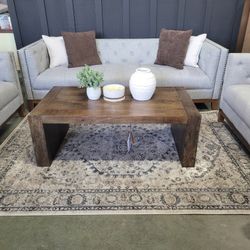 Gorgeous 3-piece Wooden Frame Sofa Set 