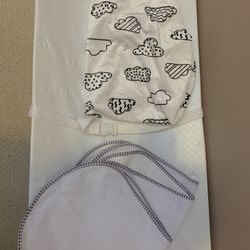 Changing Pad, Cover and 3 small changing pads