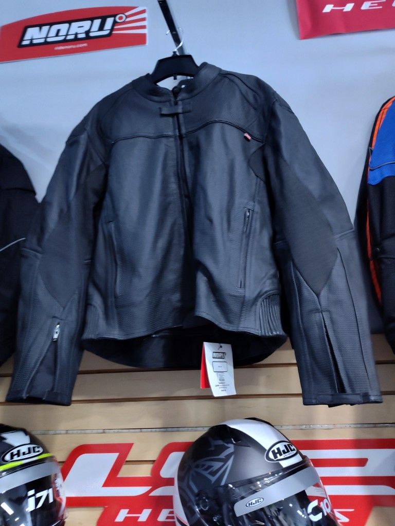 Men's Motorcycle Leather Jacket Size 48 Brand New High Quality Reel Leather $200